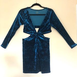 Blue Life velvet dress
